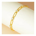 Fast Delivery Trendy 925 Sterling Silver Fine Jewelry Gold Plated Paper Clip Chain VVS Moissanite Tennis Bracelet for Women