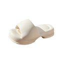 2023 New Summer Fashion Thick Soles slippers Female EVA High-heeled Sandals Pure Color Soft Cool Indoor slippers