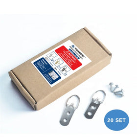 TS-S011 20 Sets Photo Frame D Ring Hanger Kits Picture Frame Hanging Hook Sets with Screw