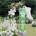Indoor or Outdoor Multi Color Glowing Led Dancing Fountain Water Bubble Tube Flower Pillars Home Wedding Party Show Decoration