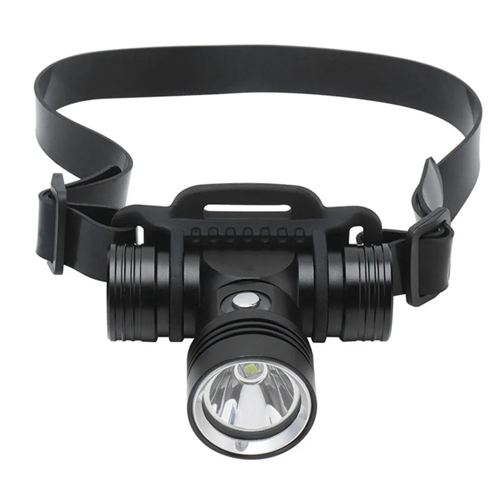 Portable Super Bright Diving Headlight IPX8 Underwater Worklight Aluminum Alloy Torch Light Led Flashlight Rechargeable Headlamp