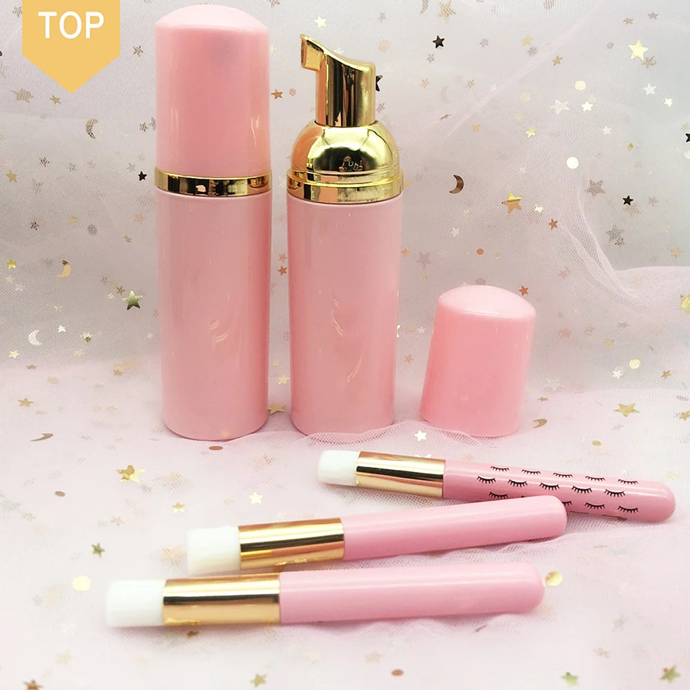Whipped Custom Foam Vegan Lash Shampoo Bottle Kit Concentrate Wholesale Brush Custom logo Private Label With logo