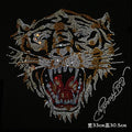 Wholesale Custom Fashion Large Iron-On Rhinestone Transfer Butterfly Tiger Animal Design for T-Shirts Motif Rhinestones
