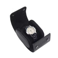 Factory Stock Handmade Luxury Travel Watch Box Case Organizer Storage Man Black Single 1 Slot Saffiano Pu Leather Watch Roll