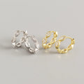 Wholesale Fashion Silver Earrings Jewelry Women 925 Sterling Silver Luxury Cubic Zirconia Diamond Hoop Earrings for Women