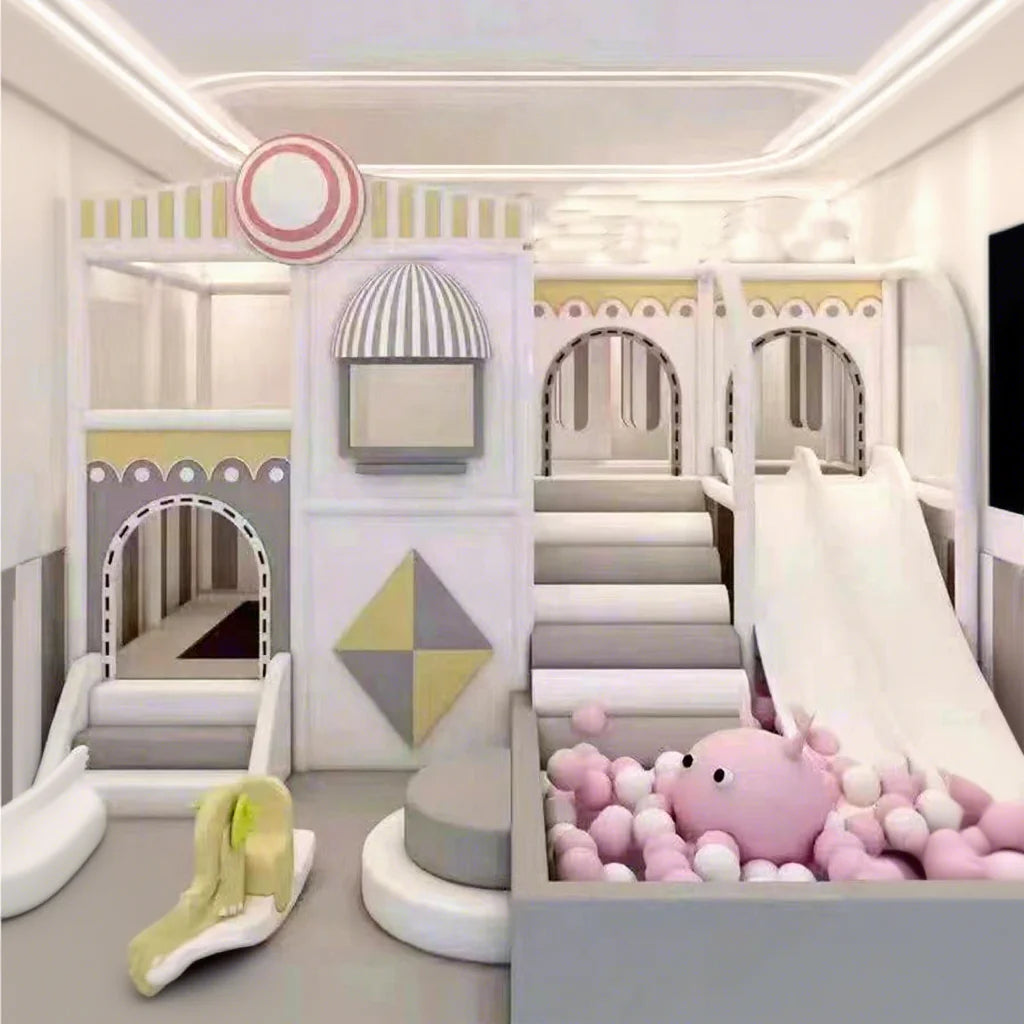 BAIQI Custom Children Adventure Indoor Playground Equipment Color Theme Children Soft Entertainment Indoor Playground
