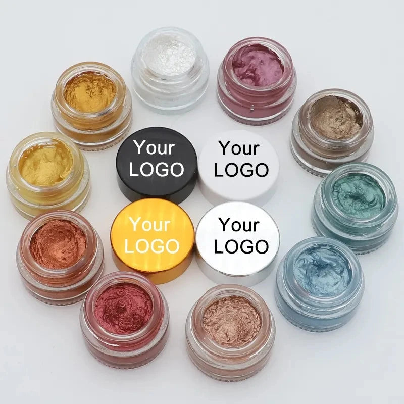 Wholesale 10 Colors Mineral Jelly Eyeshadow Highlighter High Pigment Vegan Cruelty Free OEM Cream Eye Shadow Sunscreen