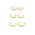 Simple 316L Stainless Steel PVD 18K Gold Plated High Polish 3MM Wide Wire 18MM Circle Earrings Hoop Earring Jewelry for Women