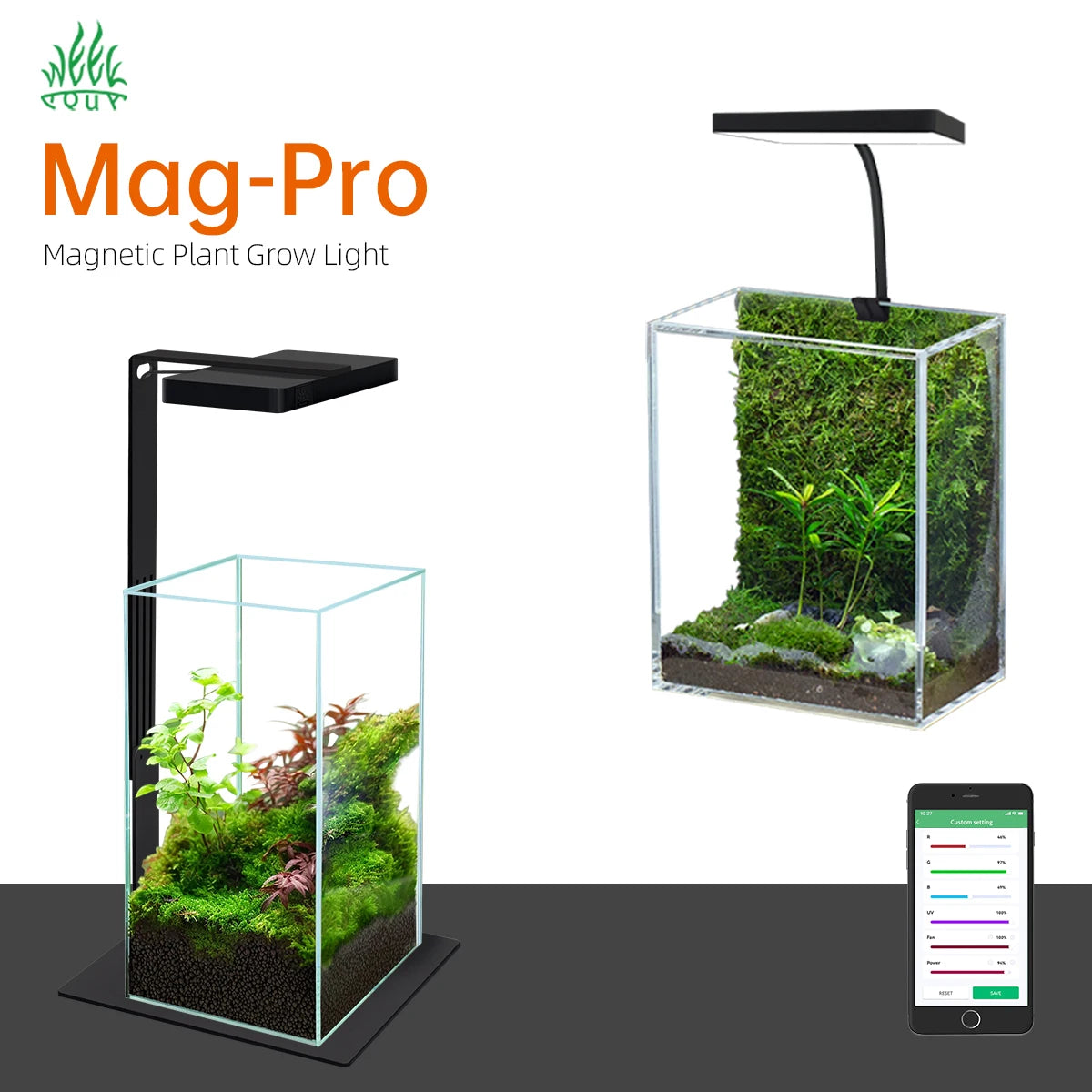 Wholesale WEEK AQUA Mag-Pro LED RGB Dimming xiaomi APP Smart Control Light xiaomi Smart Light for Fish tank Aquarium