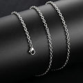 Couple Romantic Accessories Non Tarnish Stainless Steel Necklace Versatile O-word Chain Necklace Gifts for Women Men