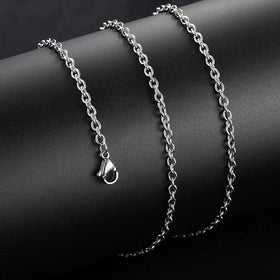 Couple Romantic Accessories Non Tarnish Stainless Steel Necklace Versatile O-word Chain Necklace Gifts for Women Men
