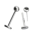 G23/ASTM F136 Titanium Threadless Ball Top Labret Body Piercing Jewelry Navel Ring Eyebrow Jewelry for Women