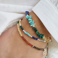 Wholesale Handmade Jewelry Amethyst Rainbow Gemstone Beads Crystal Natural Stone Beads Bracelets for Woman