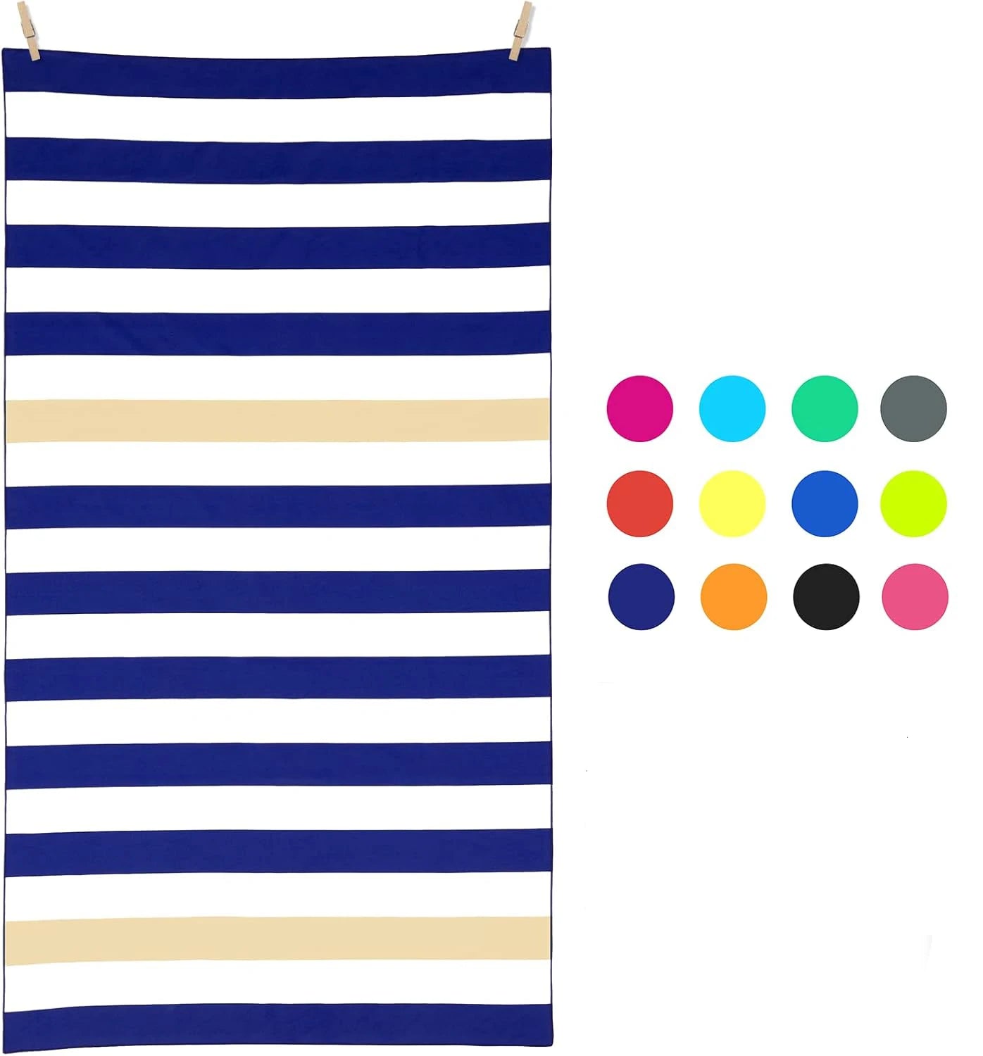 Premium Custom Double-Sided Microfiber Beach Towel Sand-Free with Novelty Pattern Multi-Color
