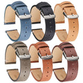 Eraysun Leather Watch Straps Wholesale Hight Value Italian Black and Red Ladies Tooled Leather Watch Band