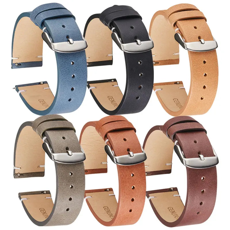 Eraysun Leather Watch Straps Wholesale Hight Value Italian Black and Red Ladies Tooled Leather Watch Band