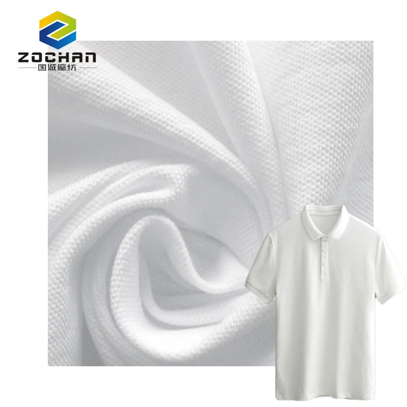 Stock 48%cotton 48%modal 4%spandex Pique Bird Eye Mesh Fabric Polo for Sport t Shirt