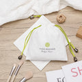 Small Recyclable Cotton Canvas Drawstring Packaging Bag for Jewelry Craft & Stickers-Custom Size Available