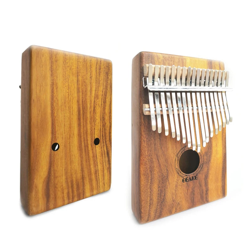 K17 Geake Solid Mahogany Body Thumb Piano Kalimba Factory Wholesale Musical Instrument Accessory