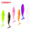 CRONY 35mm 45mm Threaded T Paddle Tail Swim Baits Environmental Material Soft Plastic Fishing Lures Worm Soft Fishing Lure