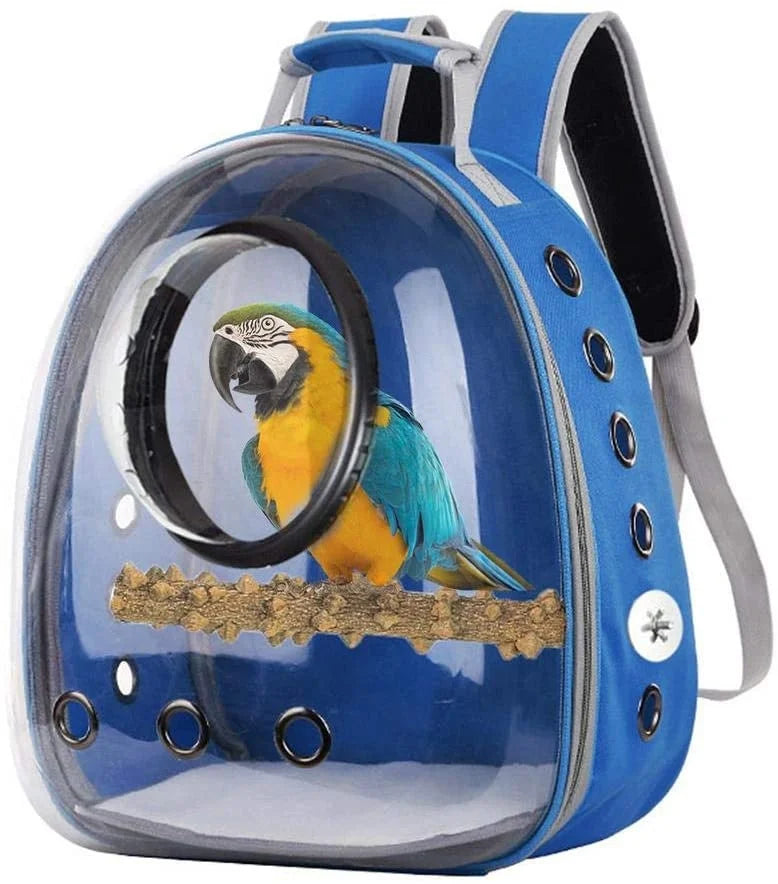 Backpack Bubble Bird Travel Carrier Backpack Bird Carrier with Perch Parrot Travel Lightweight Bird Cage Backpack MegaBDM