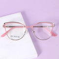 Wholesale Eyewear 2025 Newest Cat Eye Metal Best Price Spectacle Frames Eyeglasses Women Men