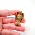 Huiying Wholesale Natural Unakite Angel Crystal Polished Angel Pocket Crystal Crafts 1.5 Inch