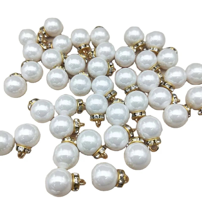 Cheap Diy Plastic Jewelry Imation Pearl Hook in Bulk 8-18mm Customize Handmade Loose Faux Beads Crystal Diamond Pendant Pearls