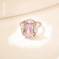 Hot Popular Brilliant Gum Simulation Moissanite Powder Diamond Ring 925 Silver Diamond Ring Female Fashion Ring