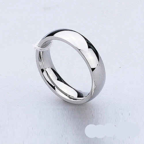 Simple Single Tone Plated Bands Initial Ring Covered Stainless Steel Trendy Cocktail Ring Women Unisex Custom Jewelry