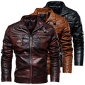 New Men's Leather Jackets Coat Vintage Male Casual Biker Jackets Fashion Motorcycle Coat Winter New Jackets Men Outerwear