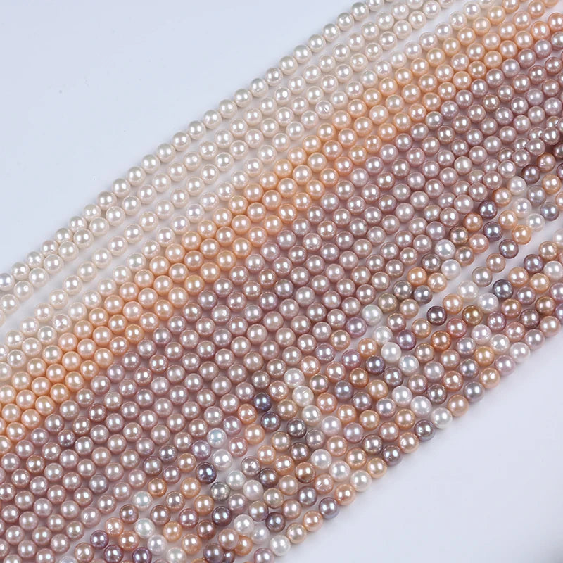Perfectly Round 8-9mm Loose Freshwater Pearl Beads Strand