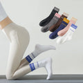 Seamless Casual Custom Logo Grip Barre Trampoline Socks Pilates Non Slip Yoga Socks Lulu Compression Cotton Tube Crew Socks Body