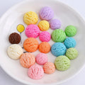 3d Half Round Simulation Ice Cream Ball Shape Resin Cabochon for Craft Decoration