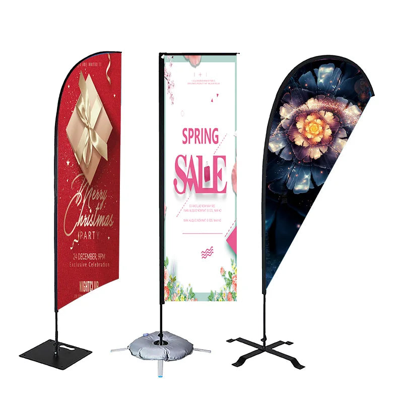 Graphic Printing Custom Blade Feather Flag Signs Beach Bowflag Teardrop Banner Flag for Outdoor Advertising Promotion