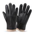 Wholesale Winter Wool Lining Full Palm Touch Driving Men Vintage Motorcycle Leather Gloves