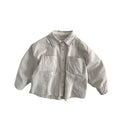 2025 Spring New Toddler Casual Cotton Top Boys Girls Artistic Color-Block Personality Shirt Japanese Trendy Design for Children