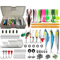 138pcs/set Fishing Lure Kit Soft and Hard Bait Set Gear Layer Metal Jig Spoon for Bass Pike Crank Tackle Accessories with Box