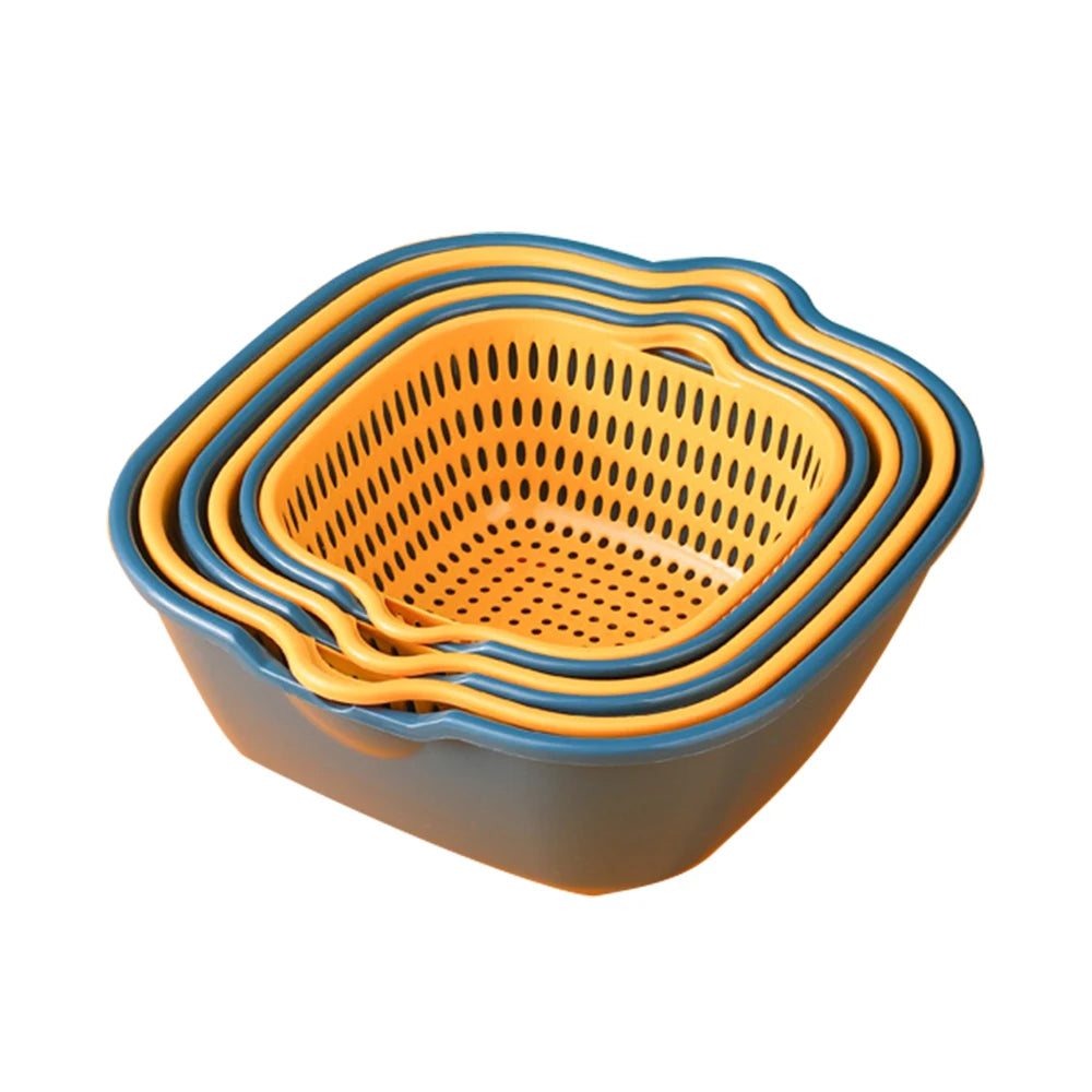 Wholesale Multi-Function Plastic Drain Basket Popular Home Kitchen Accessory PP Strainer for Fruit Rice Water & Food Filtering
