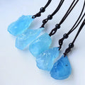 Wholesale Natural Aquamarine Quartz Gemstone Original Stone Crystal Pendant