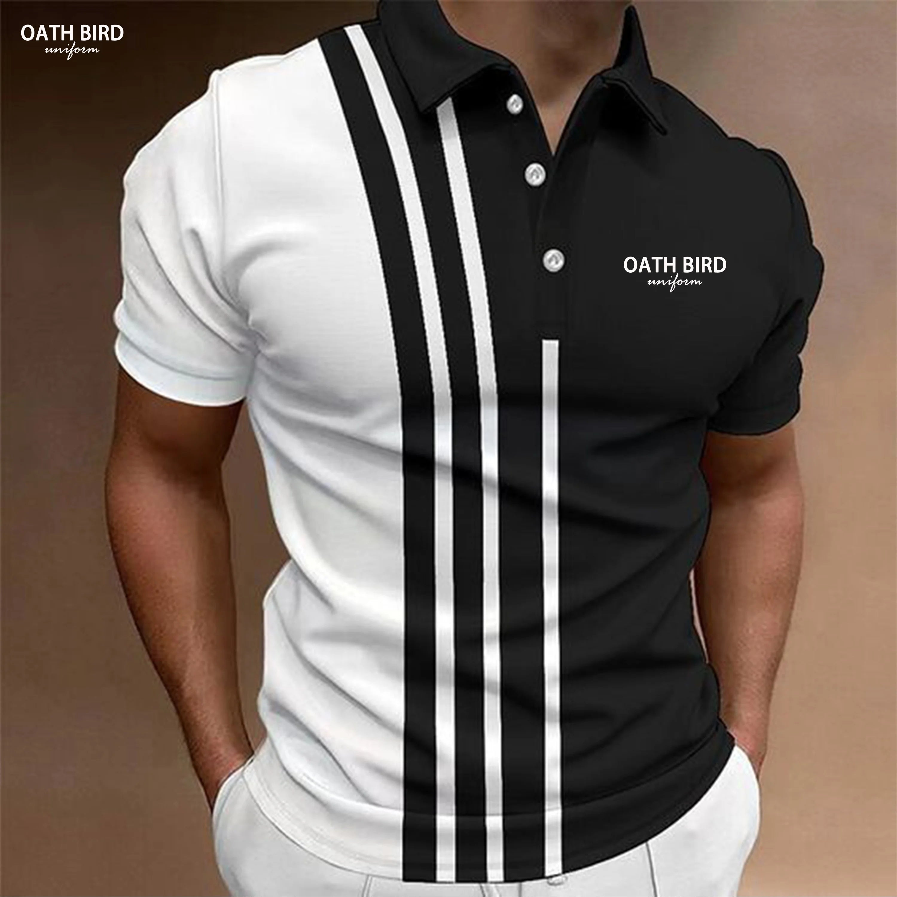 Manufacturer Custom Anti-Wrinkle 3D Sublimation Full Printing Plus Size Lapel Business Young Adult Uniform for Shirts Golf