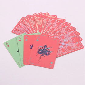 Personalized Japanese Poker Cards Pink Playing Cards With Case