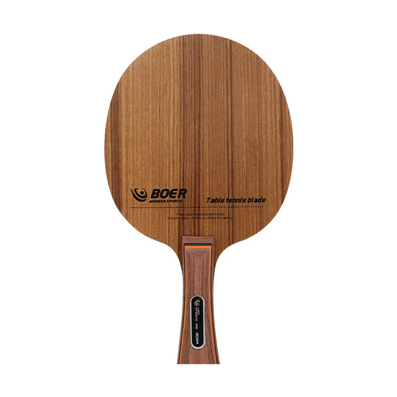 YoungJoy BOER Teak 5-Layer Pure Wood Blade Ayous Big Core Defensive Table Tennis Racket for Basic Training Ping Pong Blades