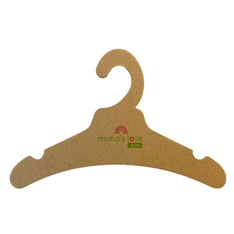 Eco Friendly Custom Printed Logo Baby Cardboard Hangers Recycled Paper Clothes Hanger for Kids