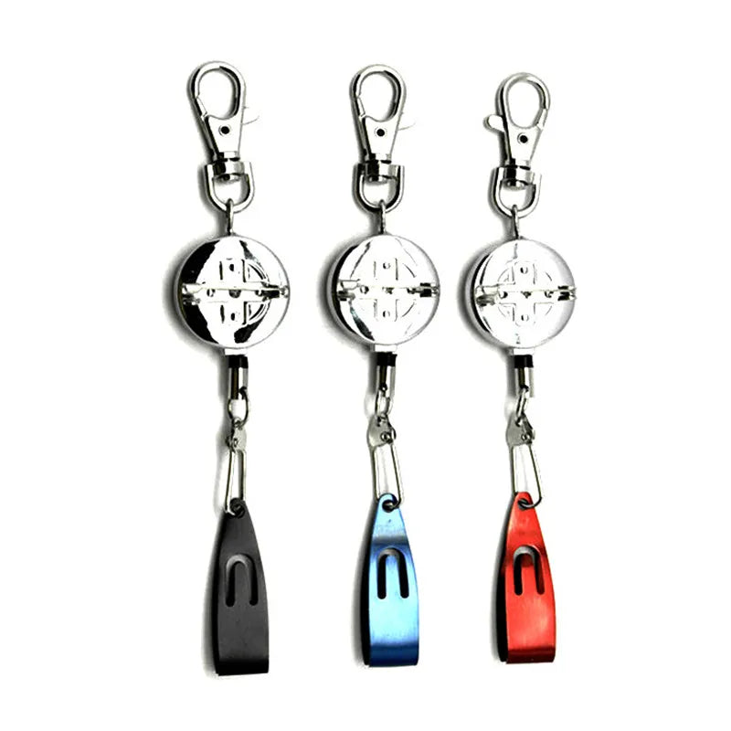 Retractable Badge Reel Keychain Outdoor Easy Pull Metal Clippers PE Braided Line Nippers Wire Line Sharp Fishing Cutters