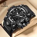 LIGE FB0029 Men Sport Digital Chronograph Alarm Watch with Big Red Dial 5Bar Waterproof Luminous Stop Watch Wristwatch Sport Box