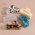 Versatile 8.2cm Rectangular Acetic Acetate Hair Claw Clip Fashion Daily Use Plastic Hair Accessories Perfect Gift