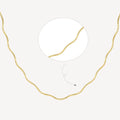 Minimalist Jewelry Set 925 Sterling Silver Bracelet Gold Plated rainbow Collar Gold Vermeil Wavy Necklace for Women