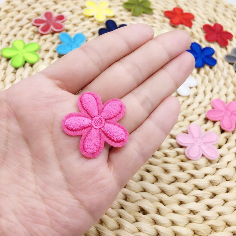 Custom Fancy Woven Sunflower Patch Iron on Embroidery Flower Patches for Clothes