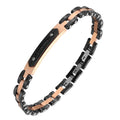 Trendy Ceramic Jewelry Stainless Steel Zircon Gold Bracelets Supplies Custom Jewelry Watch Bands Link Chain Bracelet Men Gifts